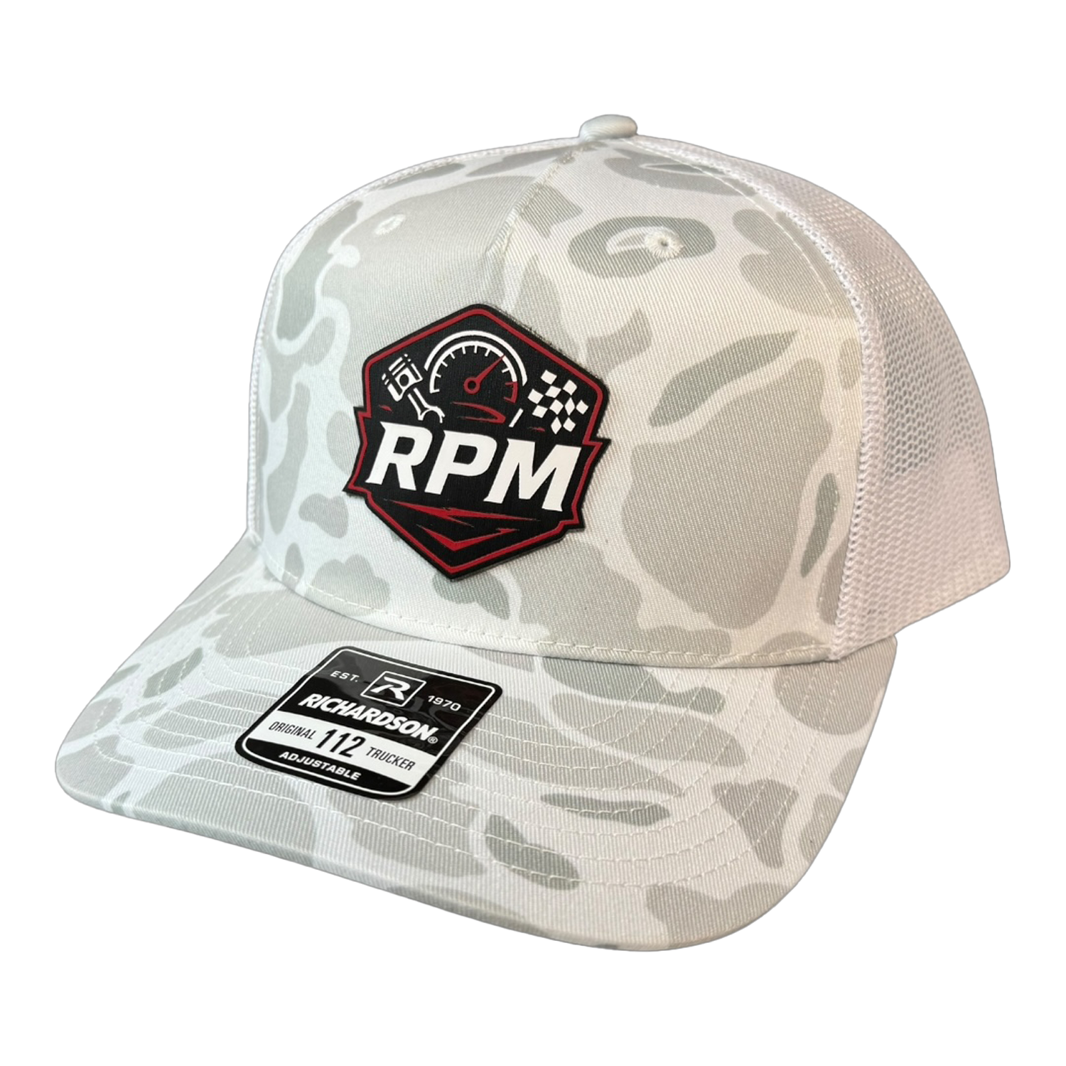 Dr. Parker's RPM White Camo Richardson Snapback
